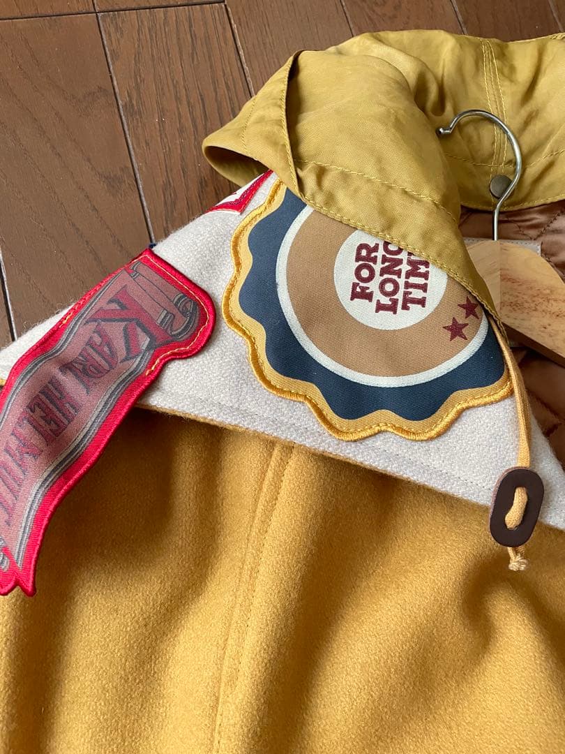 カールヘルム　オールスターワッペン　フード付きベンチコート　スタジャン