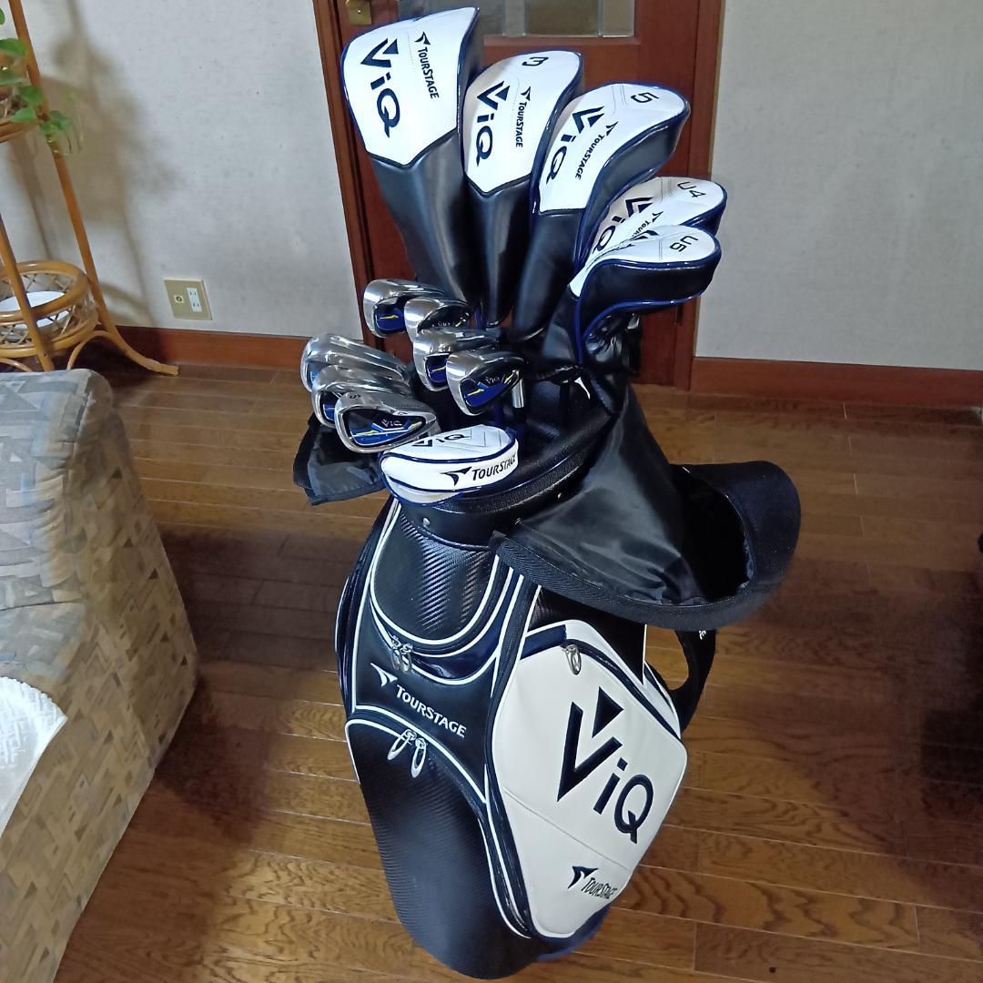 ブリヂストン　ツアーステージViQ13本フルセット,フレックスS＋キャディバック
