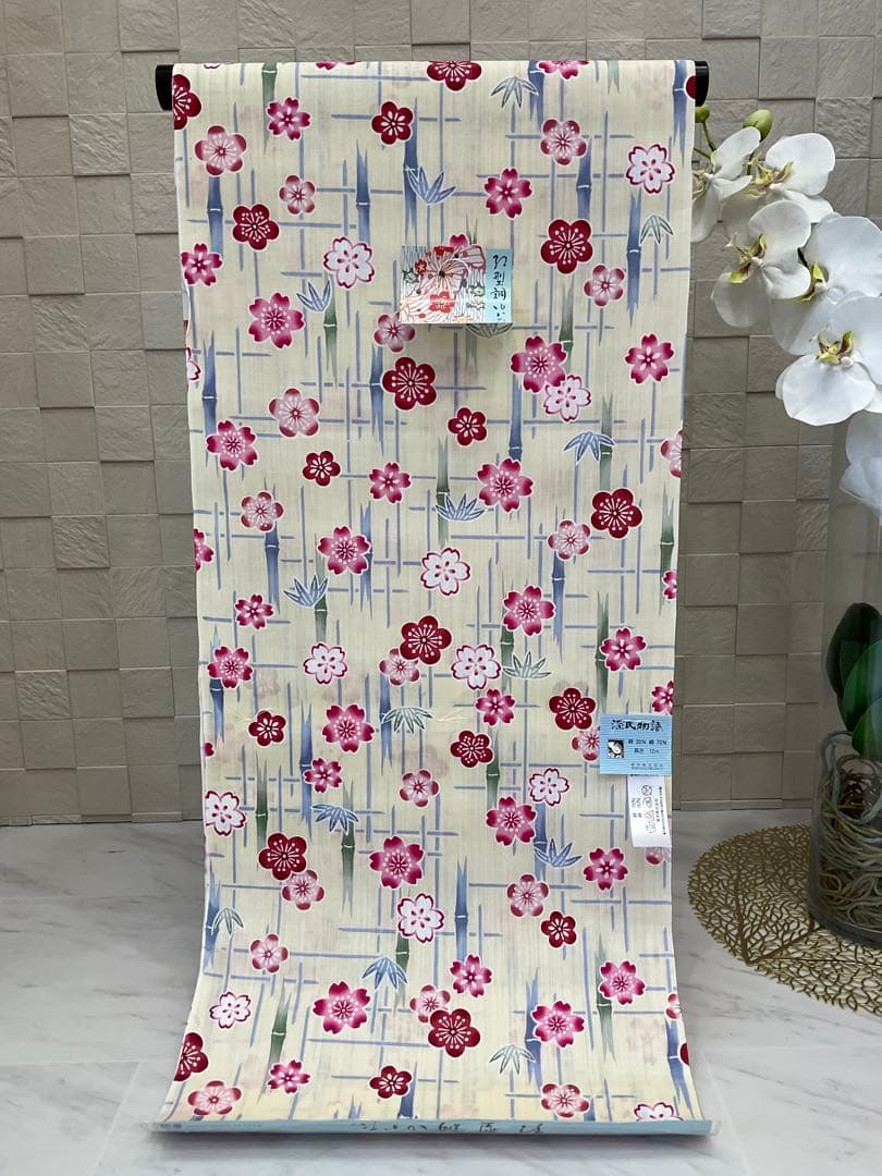 新品未使用品　紅型調ゆかた　東京本染　源氏物語　送料無料