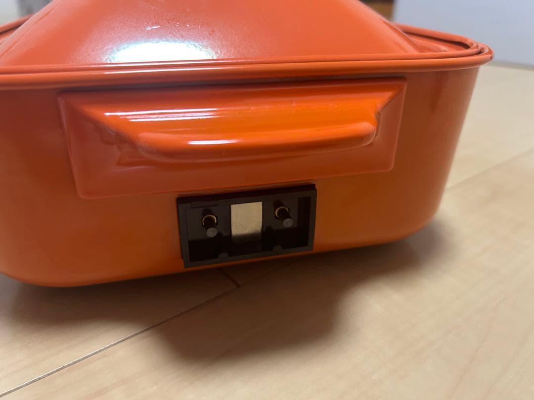 BRUNO コンパクトホットプレート　オレンジ たこやきプレート　鍋プレート付き