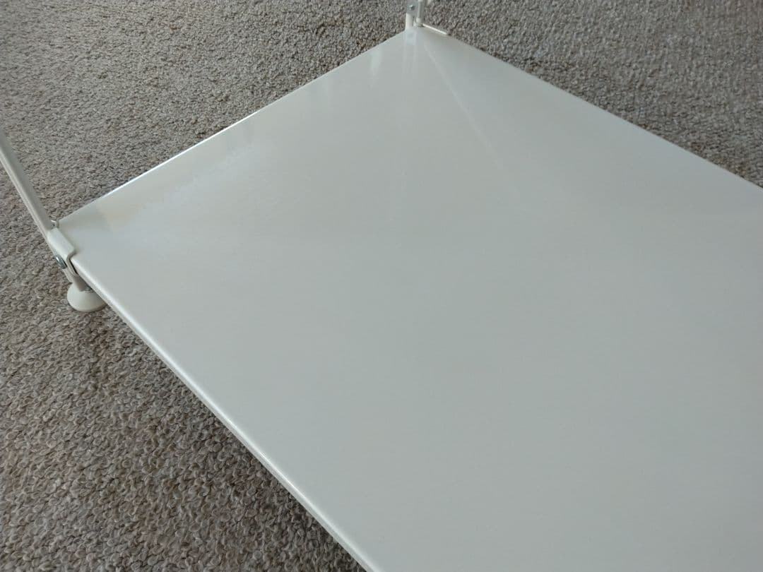 【美品】MUJI無印 スチールユニットシェルフ小3段ワイド86cmライトグレー