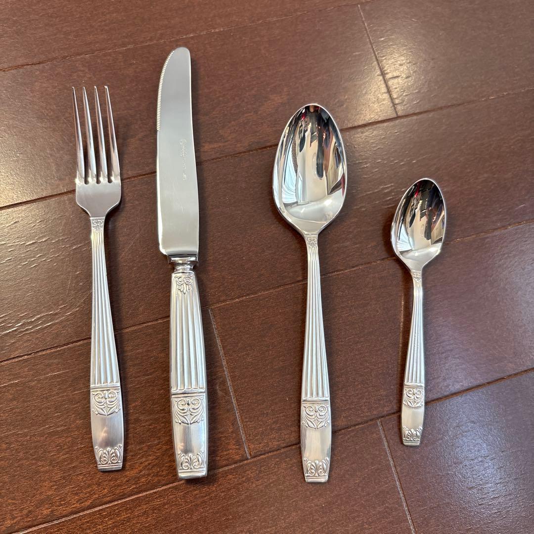 LUCKY WOOD 銀製カトラリーセット 4種24点