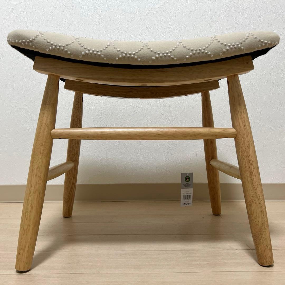 ミナペルホネン スツール タンバリン 丸脚 【エクリュ/ライトブルー】 椅子