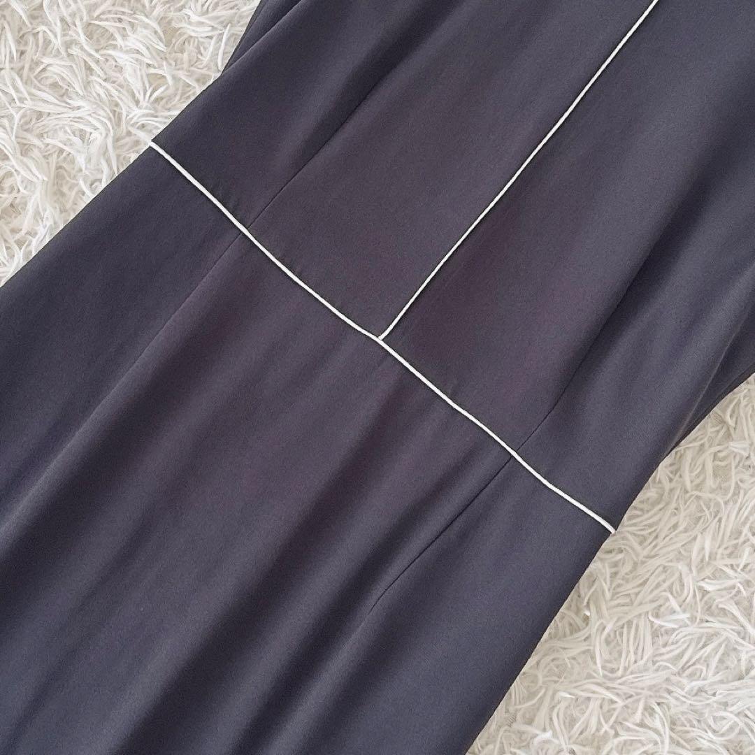 美品 BEIGE, ベイジ✨CINDY クルーネックドレス チャコールグレー 2