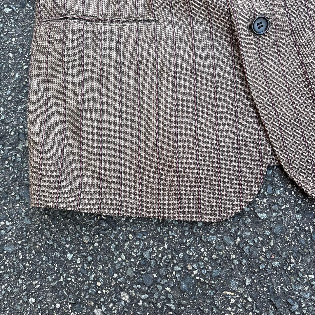 田中オム コムデギャルソン オム ストライプ セットアップ 00s ブラウン