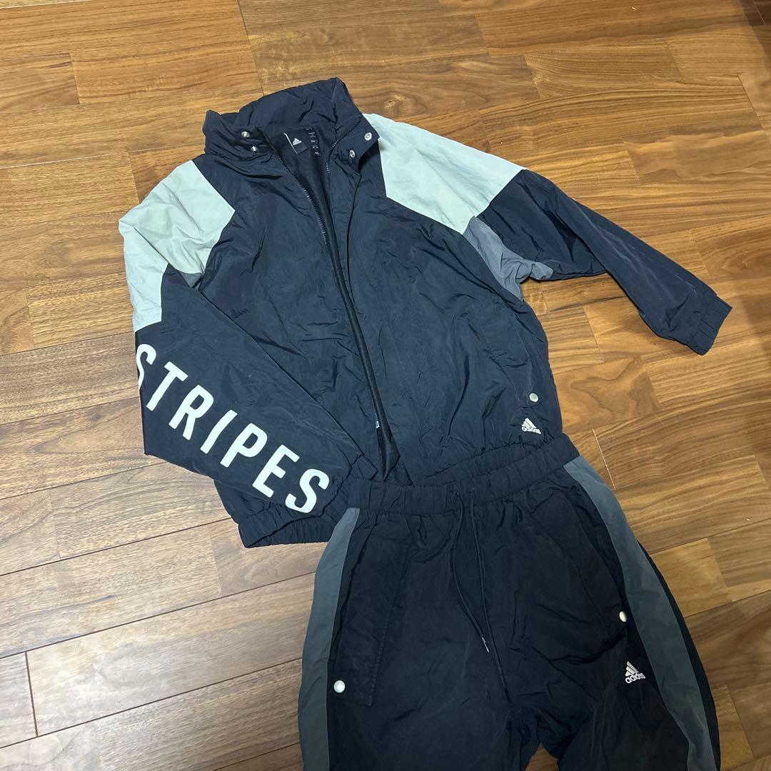 人気　レア　常田着用　アディダス　セットアップ　上下　L ナイロン　ブラック