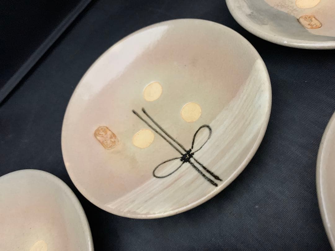 源氏物語宇治十帖　朝日豊斎　朝日焼　銘々皿　共箱　9枚