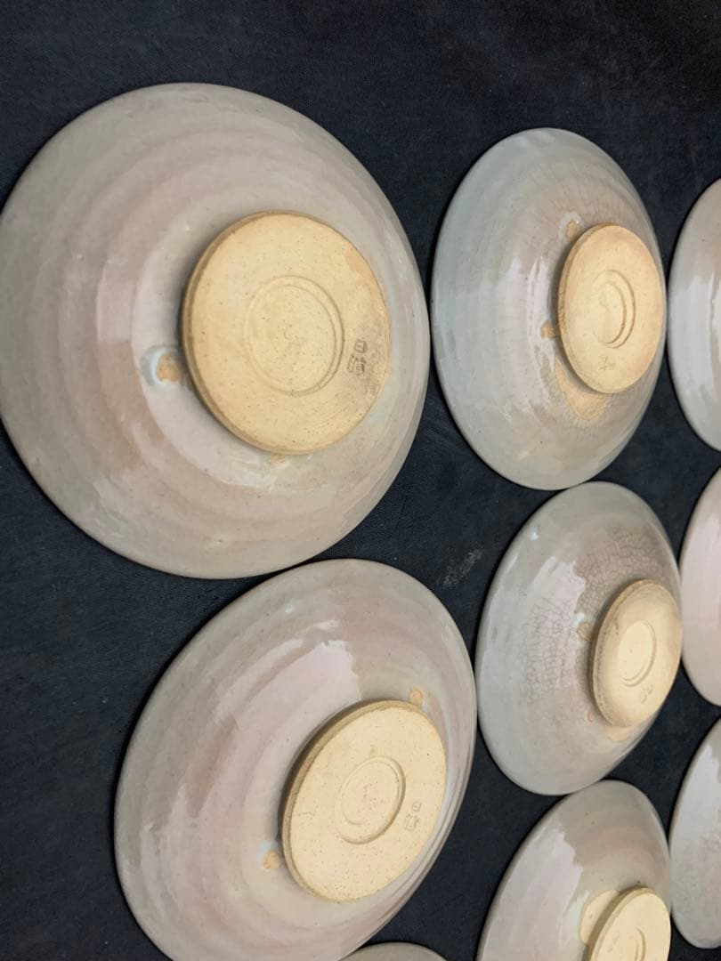 源氏物語宇治十帖　朝日豊斎　朝日焼　銘々皿　共箱　9枚