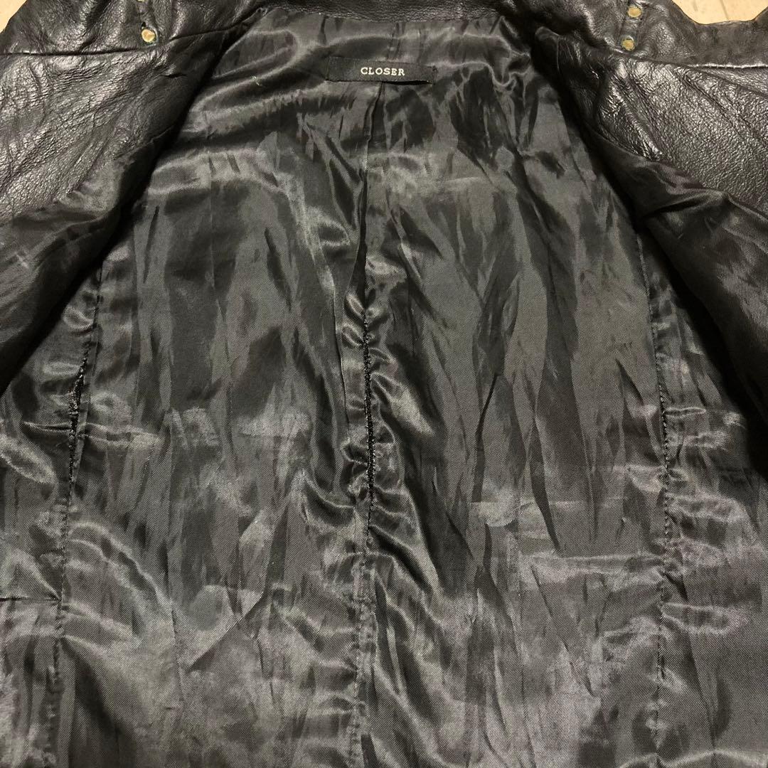 y2k 00s archive レザーガスマスクジャケット S 美品