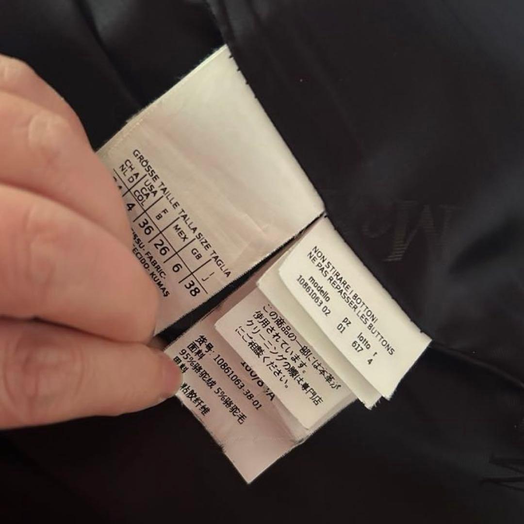 マックスマーラ 黒に近い紺色　キャメル素材100% 暖かいコート