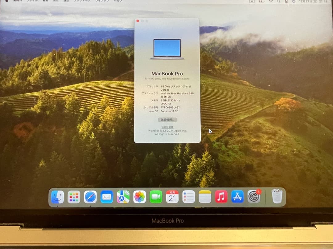 MacBook Pro 13インチ 2019 [状態良]