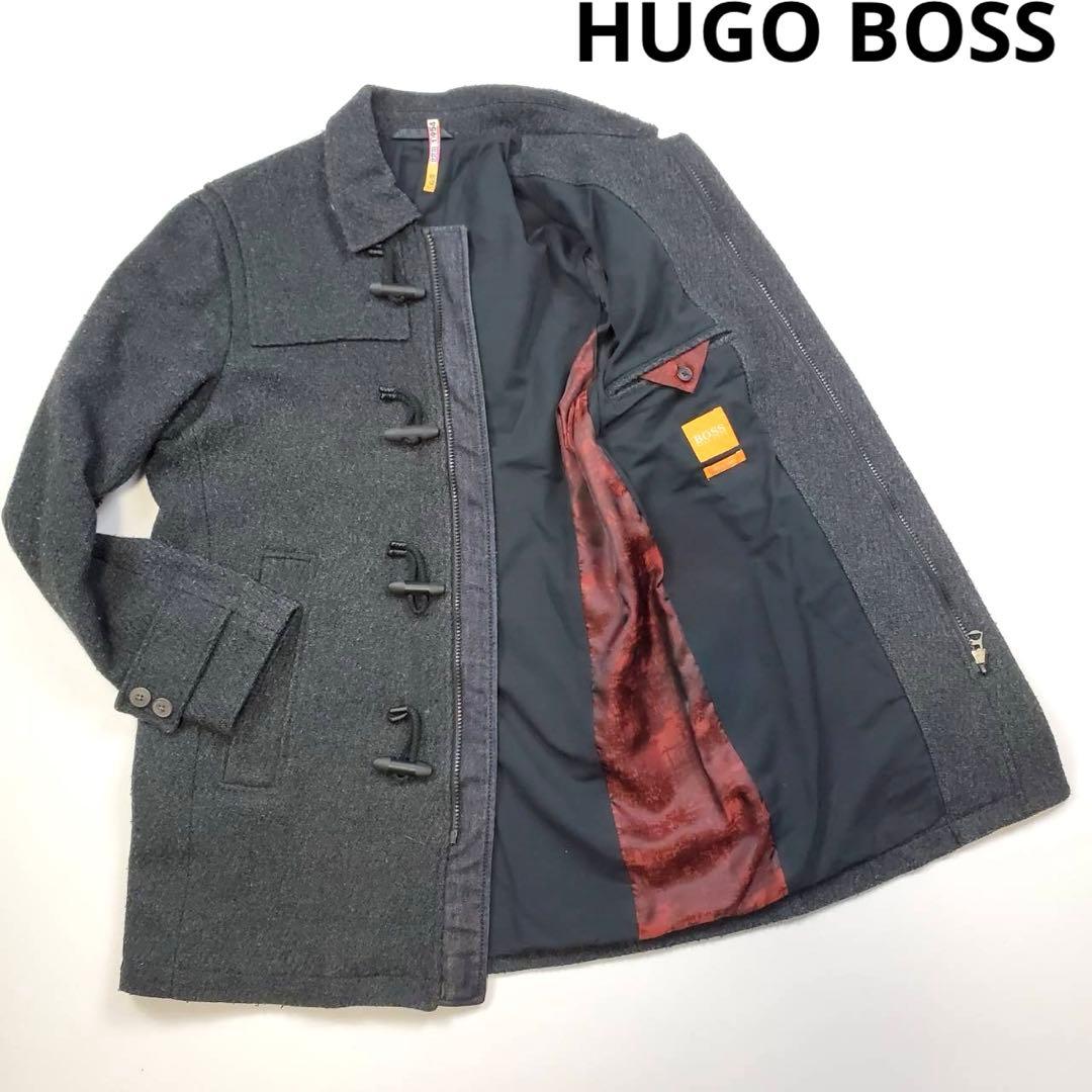 【希少】HUGO BOSS ダッフルコート ウール ブラック アウター