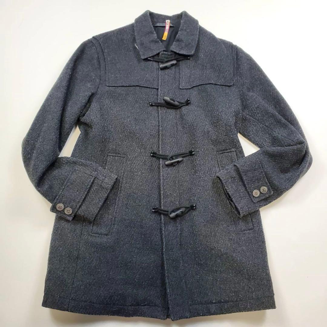 【希少】HUGO BOSS ダッフルコート ウール ブラック アウター