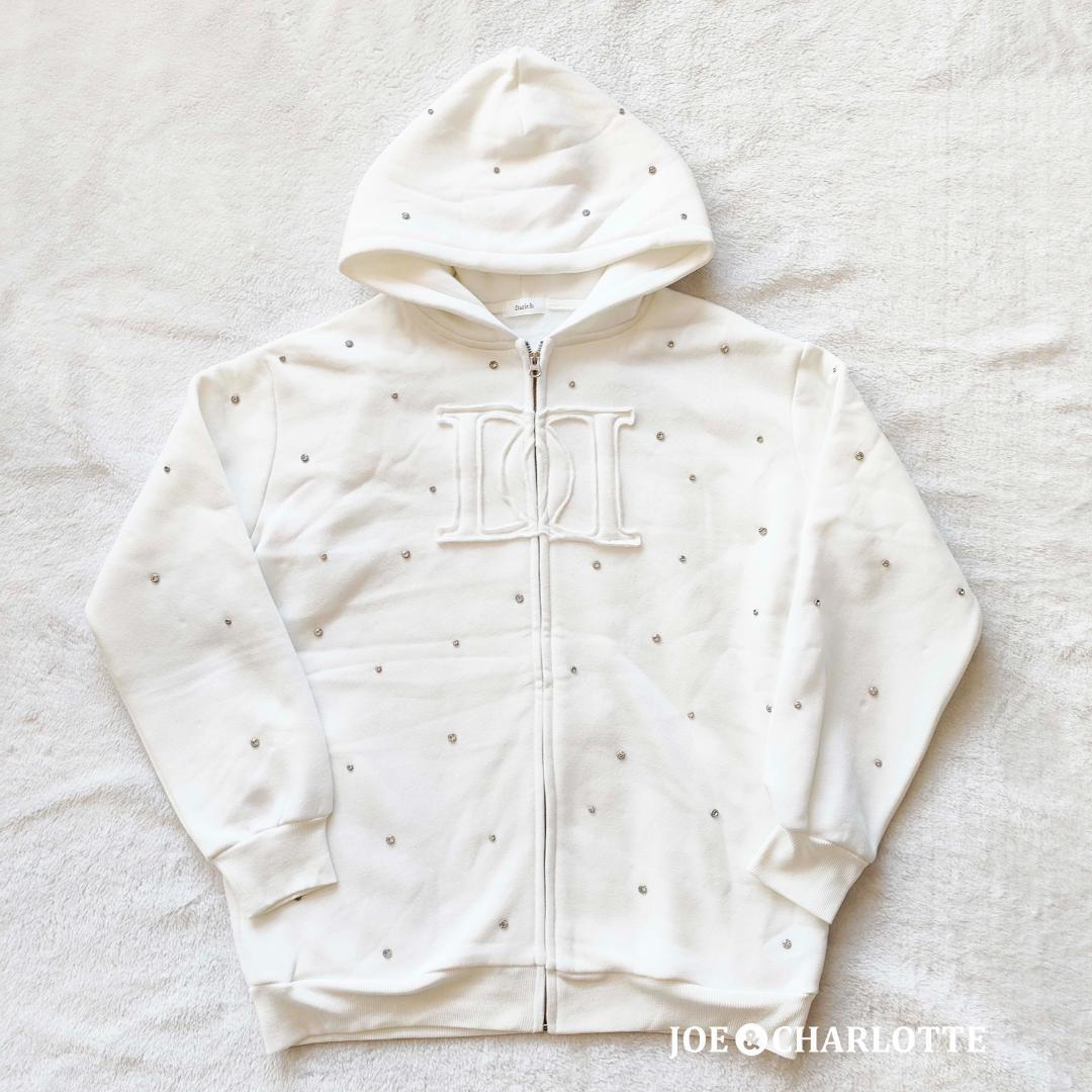 ダーリッチ darich DDロゴビジュージップパーカー ホワイト WHT