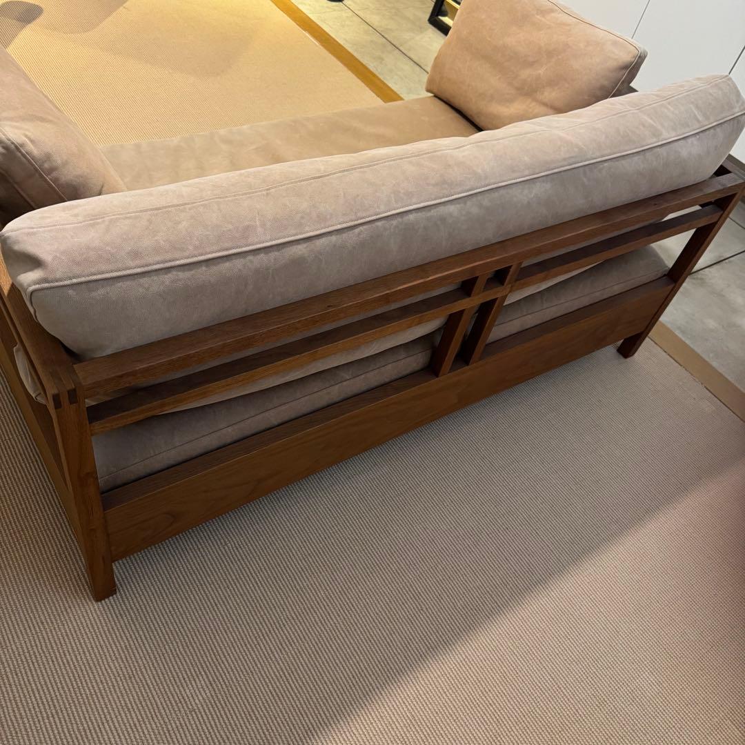 広松木工 リポーゾソファ／ベージュ2人掛けソファ