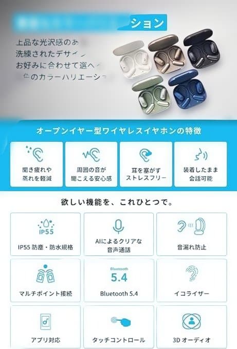 Anker Soundcore AeroFit 2 ディープブルー