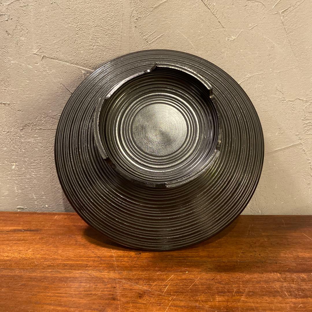 昭和レトロ 高足 菓子盆 インテリアトレイ 漆器 天然木 独楽塗り 伝統工芸