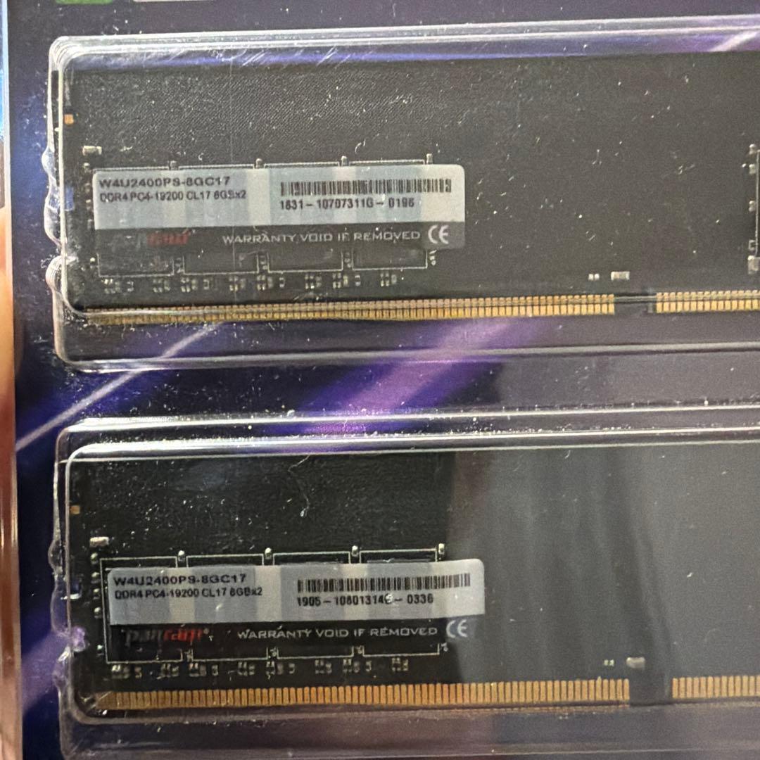 panram DDR4 8GB x 2 メモリ 2400 2セット　合計32G