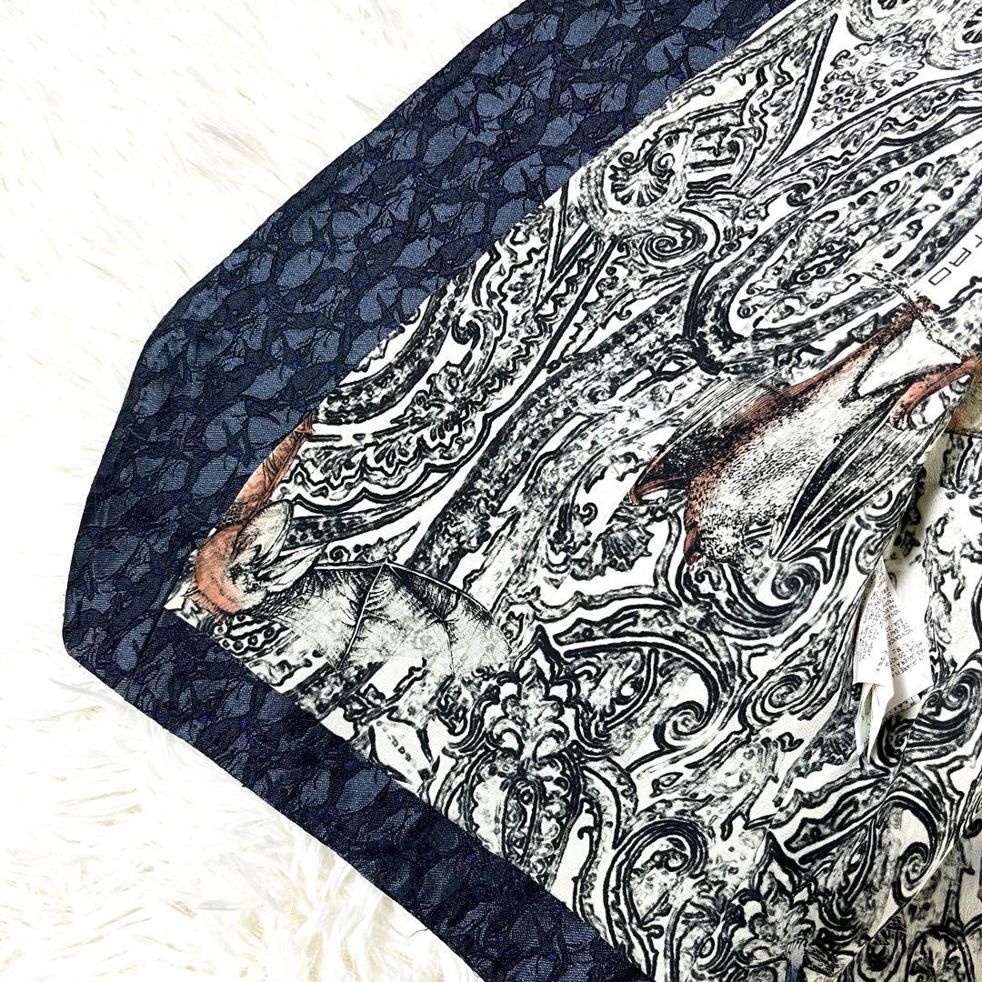 【希少】ETRO エトロ　ベスト ジレ 50 コウモリ　シルク　ダークネイビー
