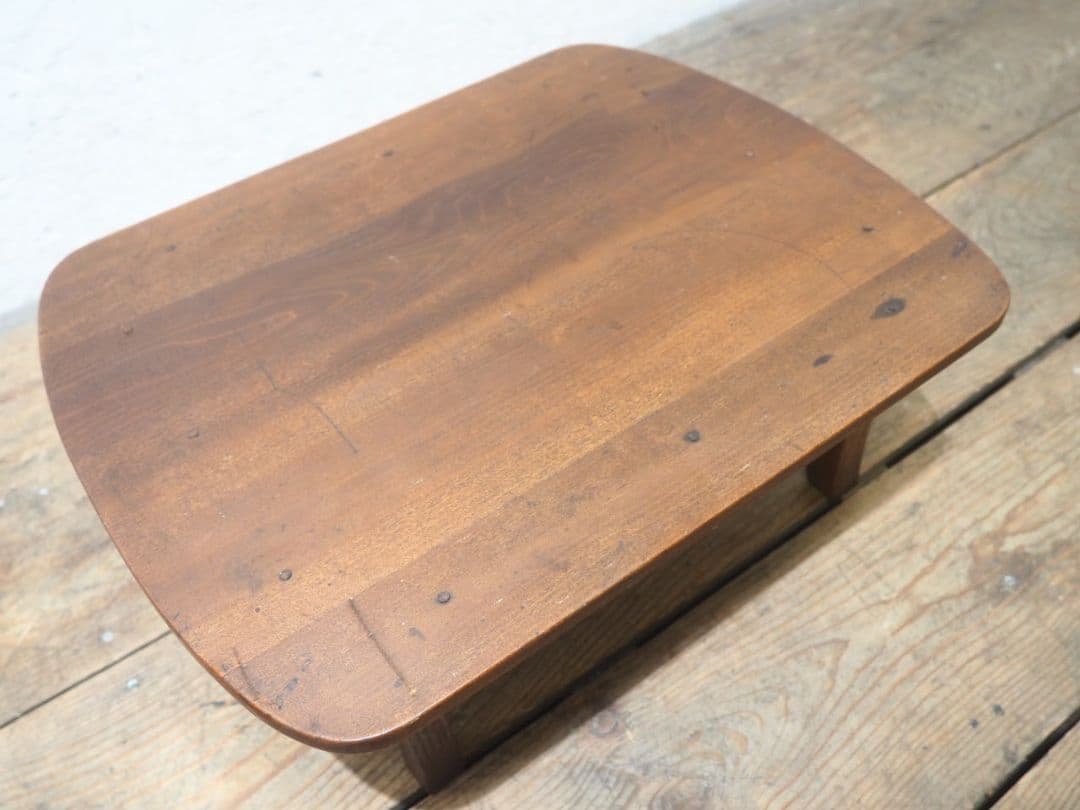 1312 折りたたみ式　小ぶりな角ちゃぶ台　座卓　ローテーブル　古家具　レトロ