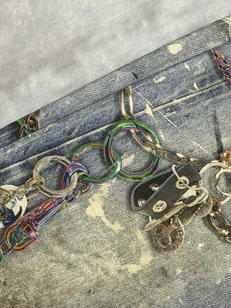 Acne Studios 1981M トロンプルイユ キーチェーンデニム