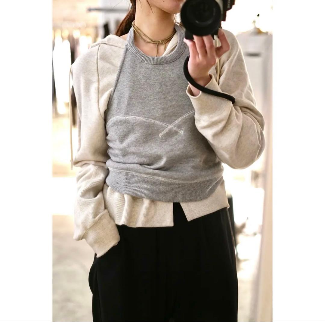 JUN MIKAMI スウェット ホルターネック グレー