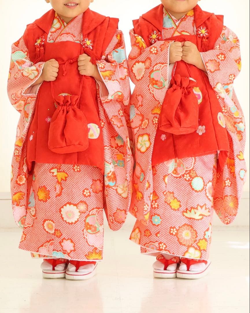 3歳 女の子 七五三 着物セット 双子