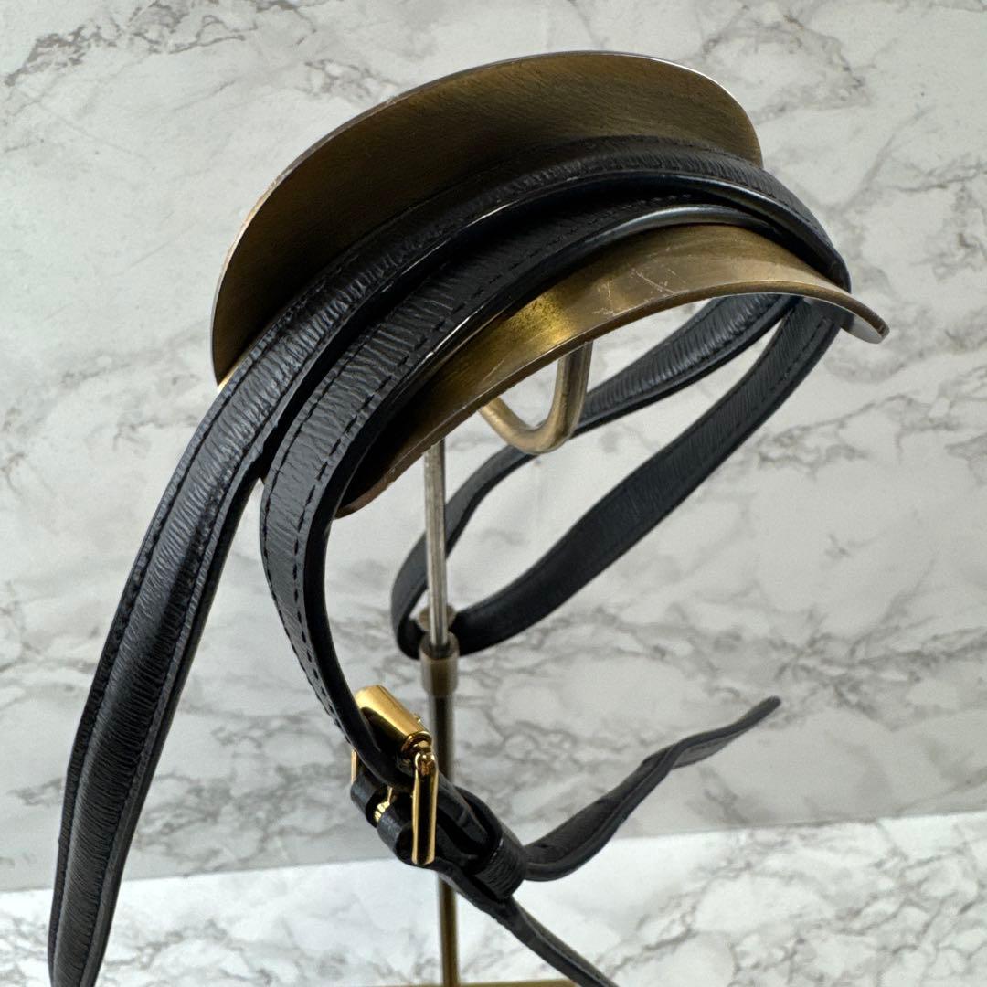 RALPH LAUREN ラルフローレン 本革 レザー ミニショルダーバッグ 黒