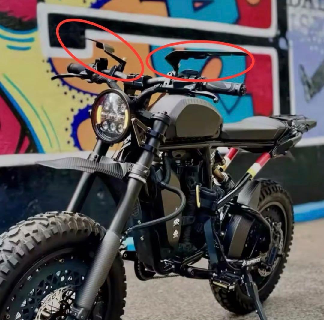 【最終値引】特注カスタムsuper73ミラーsuper73ロゴ付きミラーAタイプ