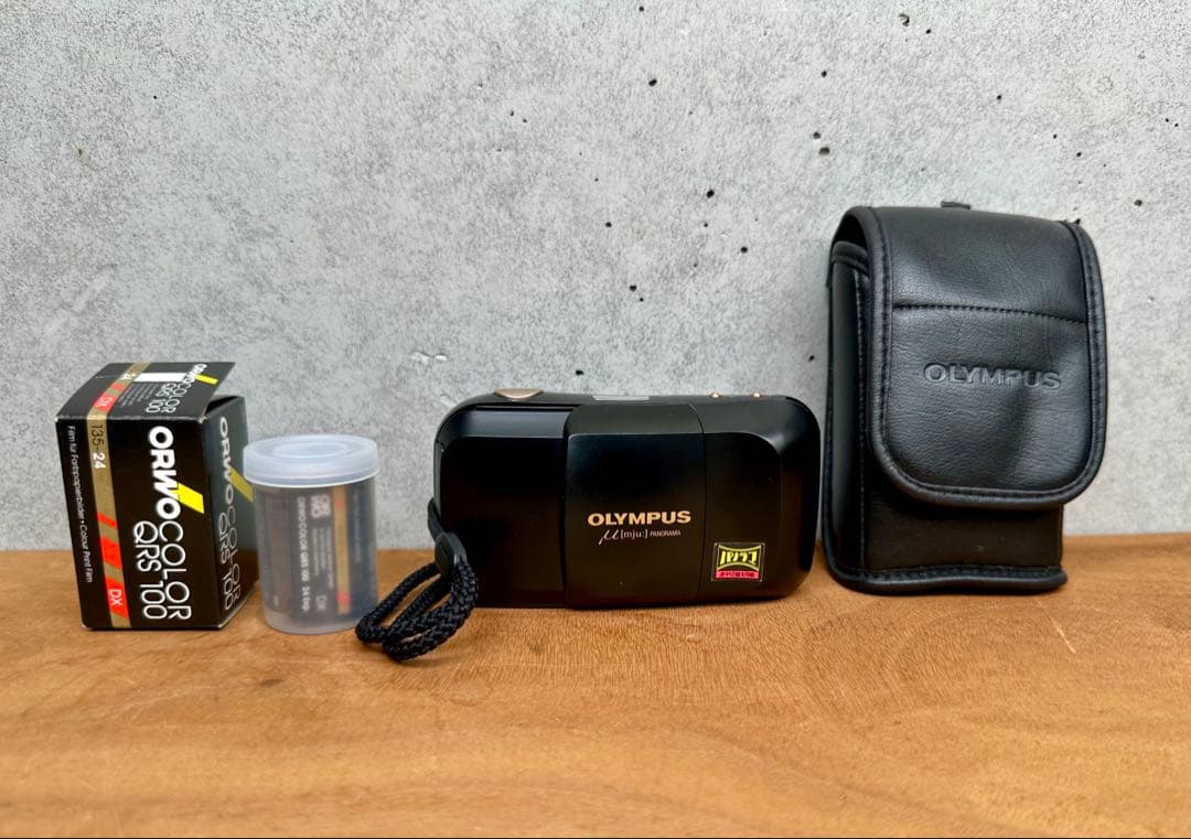 OLYMPUS μ[mju:] PANORAMA フィルムカメラ フィルム付き