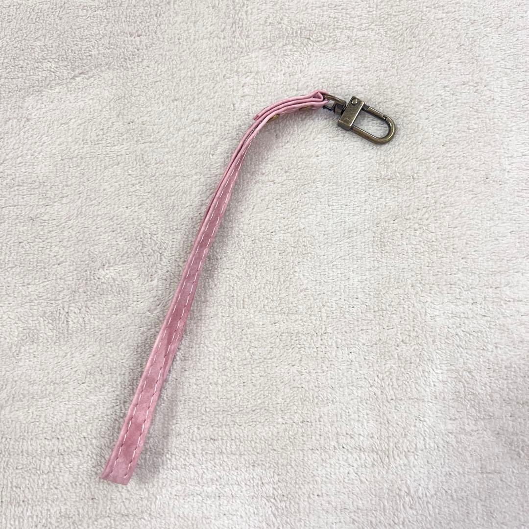 ジッパー付き iPhone 14 Plus ケース ピンク ウォレット 財布