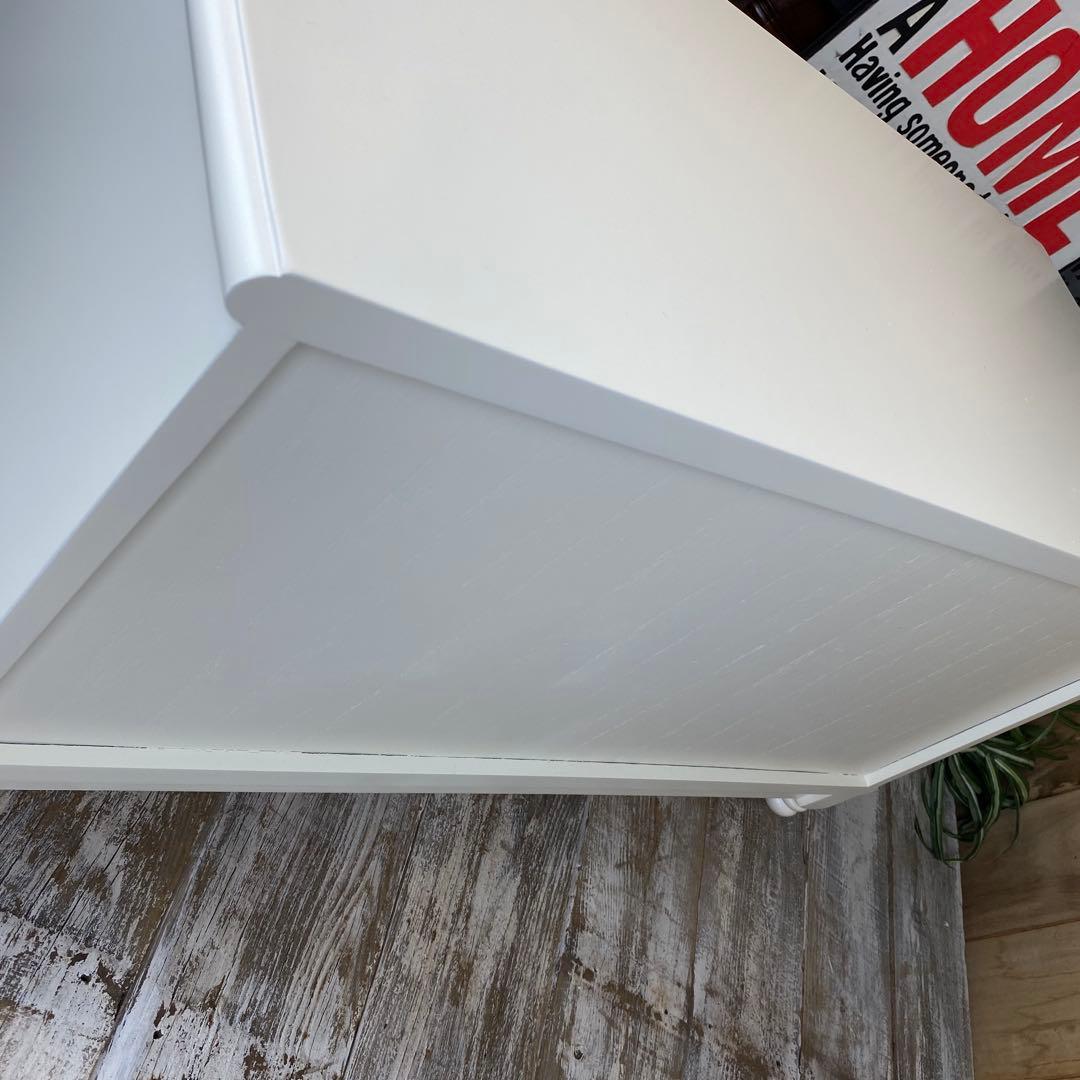 フレンチカントリー北欧調ホワイトチェストキャビネット2点セット木製収納家具タンス