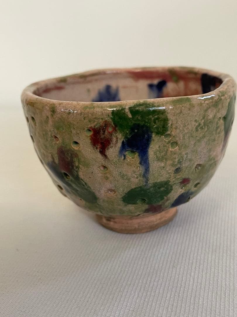 本物保証　出口王仁三郎　ぐい呑み　茶碗　耀盌　 口径8.8cm 高さ6.3cm