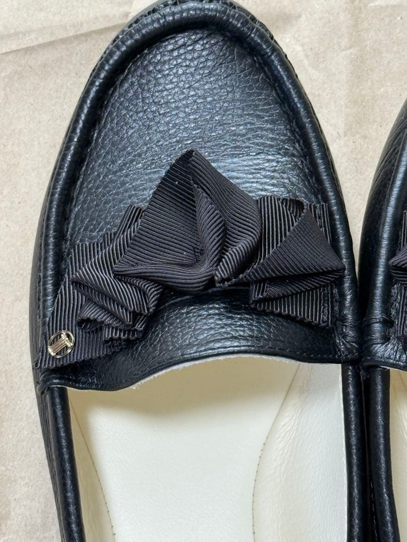 美品♡LANVIN 黒レザー ローファー・23.5