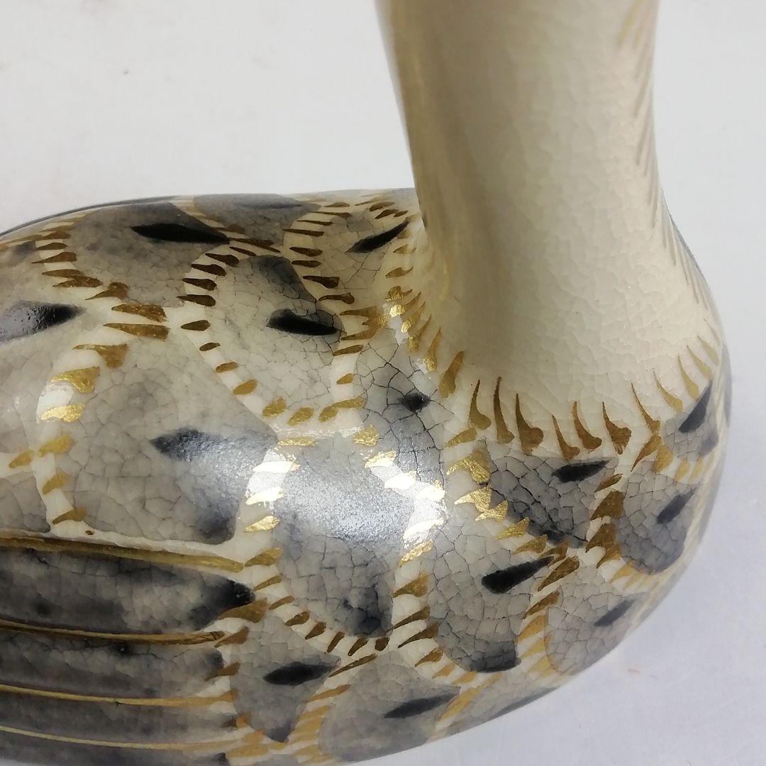 Ｗ９８　香合　『仁清写　鶴』『平安　手塚桐鳳 造』　共箱　茶道具