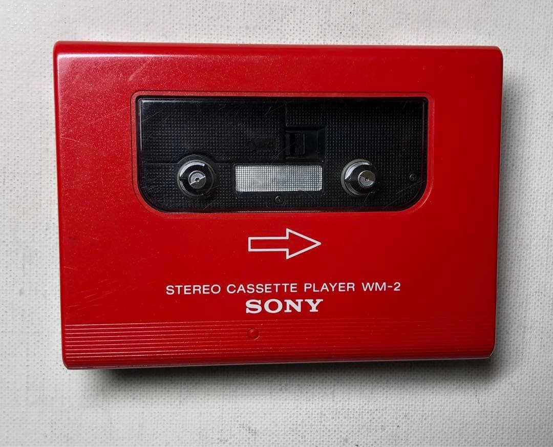 見返り美人！SONY WM-II(WM-2)カセットウォークマン可動品レッドB