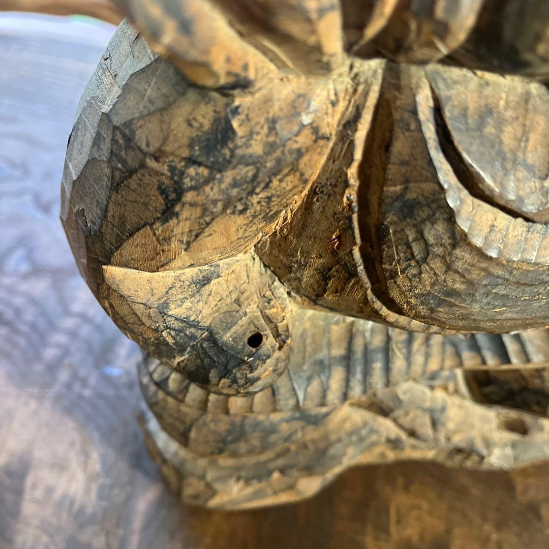 骨董／木彫り／七福神置物／大黒天／大黒様／アンティーク／ヴィンテージ