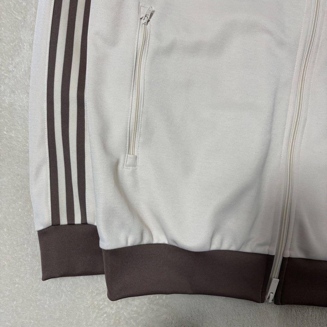 adidas トラックジャケット ライトベージュ モカブラウン　ビッグサイズ