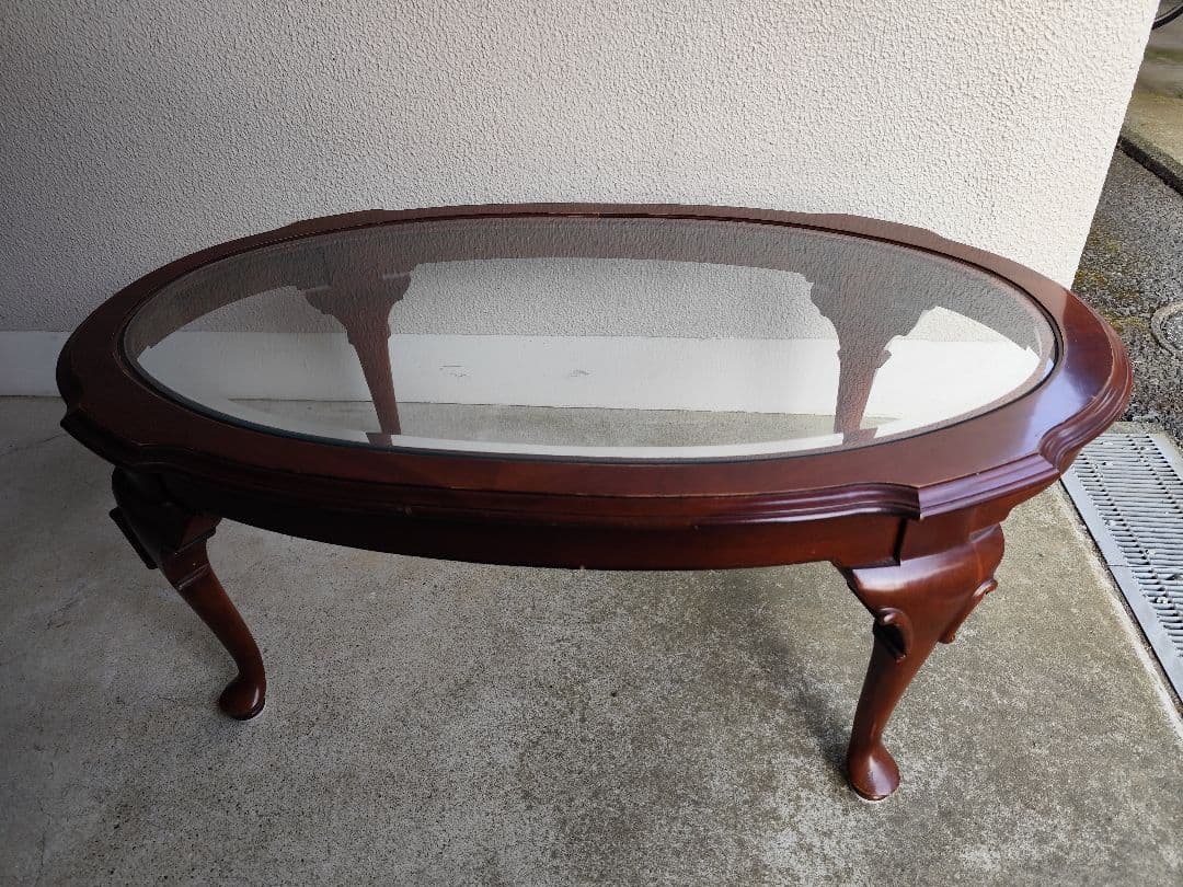 ​​【関東圏配送無料】定価十数万 イーセンアーレン ガラス猫脚テーブル