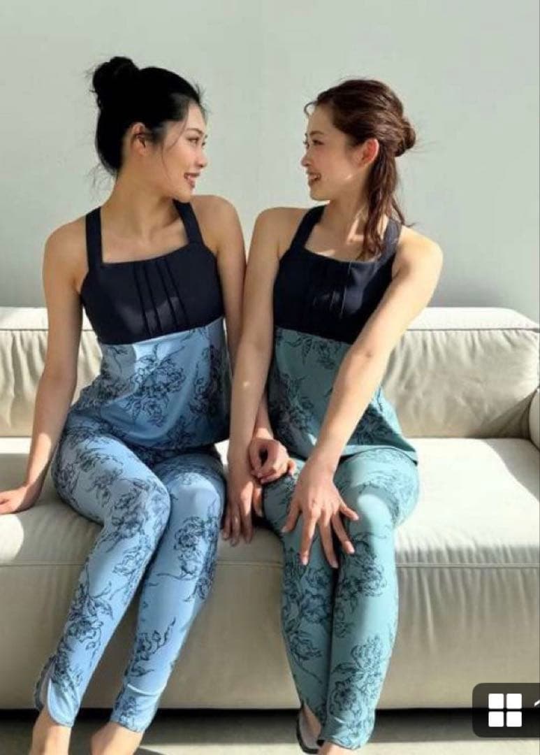 花柄ヨガウェアセット S/Mサイズ