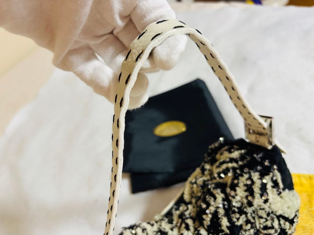 【ヴィンテージ】フェンディ　FENDI 刺繍 バッグ バケット バゲット　花