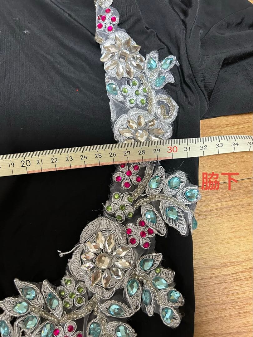 ベリーダンス衣装　サイーディドレス／バラディドレス　ブラック