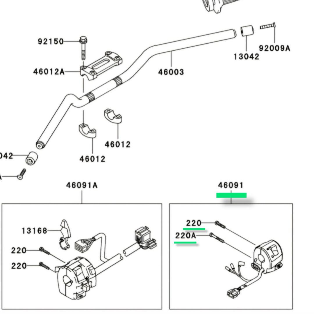 ゼファー400χ　カワサキ純正・右スイッチボックス