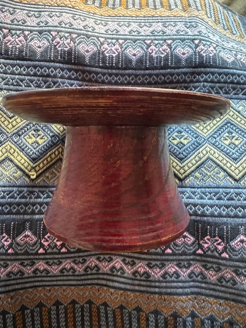 韓国古美術　欅材　李朝高台　本杢　踏十里　骨董　シノワズリ　お月見ディスプレイに