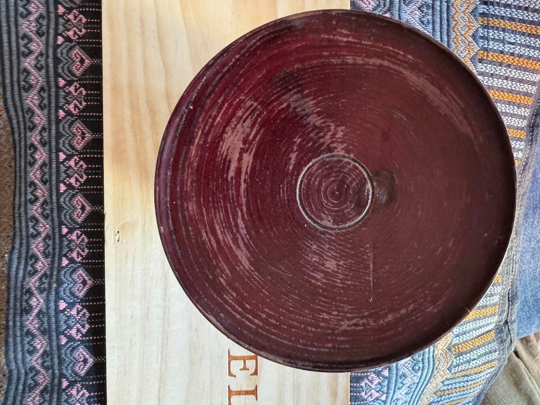 韓国古美術　欅材　李朝高台　本杢　踏十里　骨董　シノワズリ　お月見ディスプレイに