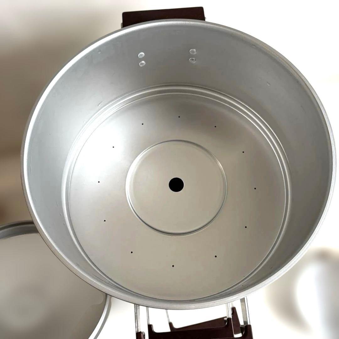 【展示未使用】蒸し鍋　ホクセイ　アルミ ジェットスチーマ　蒸し器 深鍋 28cm