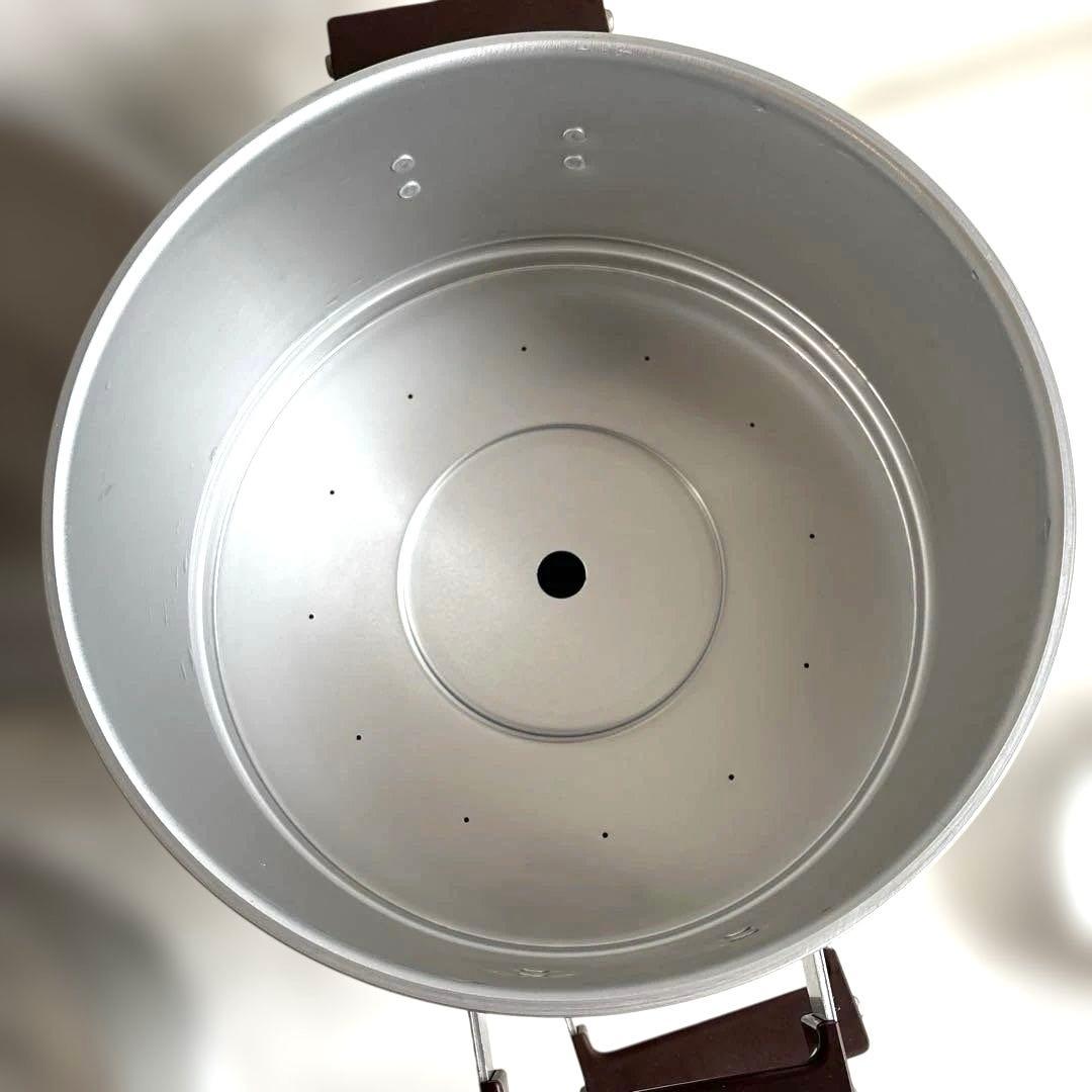 【展示未使用】蒸し鍋　ホクセイ　アルミ ジェットスチーマ　蒸し器 深鍋 28cm