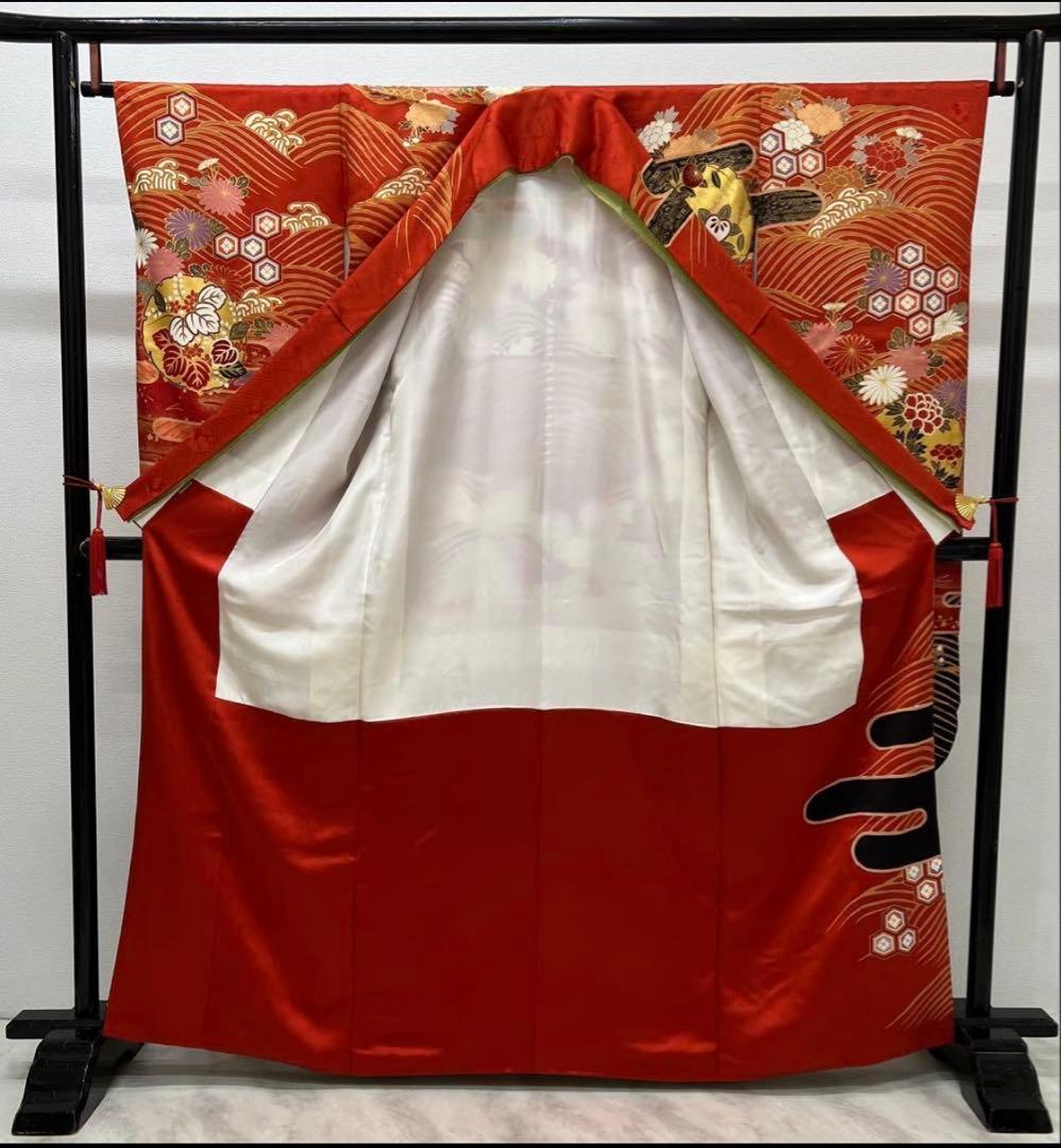 振り袖　フルセット　長襦袢　金彩加工　刺繍入り　ますいわ屋　重ね襟付き　748