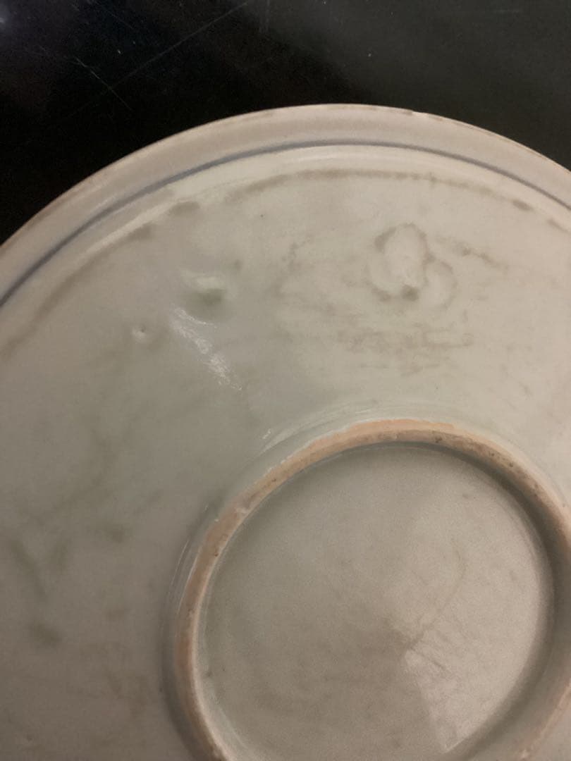 初期伊万里　染付花文江戸期皿　骨董古美術コレクション品幅約20.5cm