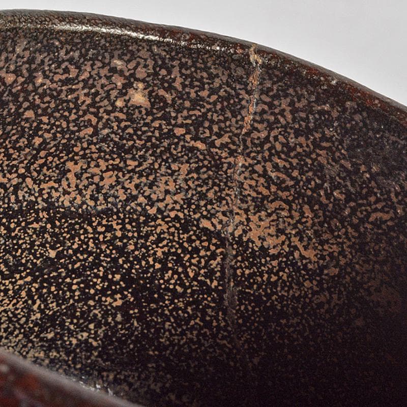 茶道具　楽吉左衛門　九代了入　黒筒茶碗　共箱　G　R6993